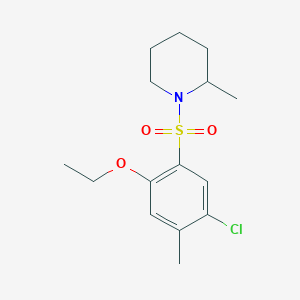 1-(5-Chloro-2-ethoxy-4-methylbenzenesulfonyl)-2-methylpiperidine