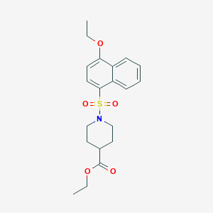 Ethyl 1-[(4-ethoxynaphthyl)sulfonyl]piperidine-4-carboxylate