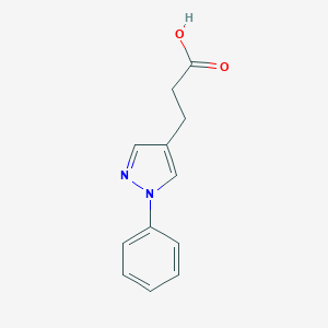 molecular formula C12H12N2O2 B034469 3-(1-苯基-1H-吡唑-4-基)丙酸 CAS No. 100142-73-2