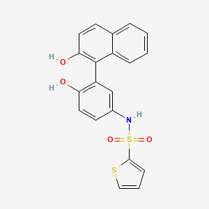 molecular formula C20H15NO4S2 B3446914 N-[4-hydroxy-3-(2-hydroxy-1-naphthyl)phenyl]-2-thiophenesulfonamide 