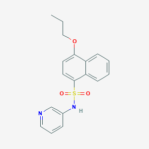 molecular formula C18H18N2O3S B344692 4-propoxy-N-pyridin-3-ylnaphthalene-1-sulfonamide CAS No. 898654-34-7