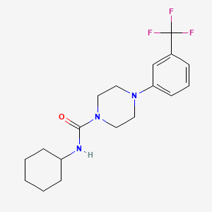 molecular formula C18H24F3N3O B3446922 N-cyclohexyl-4-[3-(trifluoromethyl)phenyl]-1-piperazinecarboxamide 