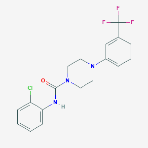 molecular formula C18H17ClF3N3O B3446926 N-(2-chlorophenyl)-4-[3-(trifluoromethyl)phenyl]-1-piperazinecarboxamide 