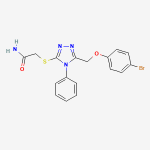 molecular formula C17H15BrN4O2S B3446930 2-({5-[(4-bromophenoxy)methyl]-4-phenyl-4H-1,2,4-triazol-3-yl}thio)acetamide 