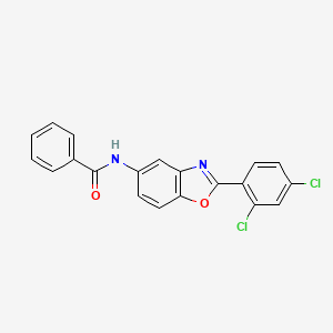 molecular formula C20H12Cl2N2O2 B3446932 N-[2-(2,4-dichlorophenyl)-1,3-benzoxazol-5-yl]benzamide 