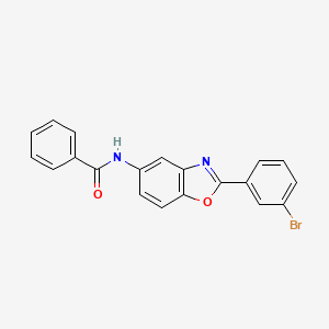 molecular formula C20H13BrN2O2 B3446937 N-[2-(3-bromophenyl)-1,3-benzoxazol-5-yl]benzamide 