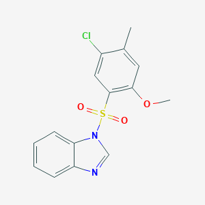 molecular formula C15H13ClN2O3S B344695 1-(5-Chloro-2-methoxy-4-methyl-benzenesulfonyl)-1H-benzoimidazole CAS No. 801225-03-6