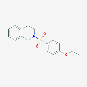 molecular formula C18H21NO3S B344696 2-((4-Ethoxy-3-methylphenyl)sulfonyl)-1,2,3,4-tetrahydroisoquinoline CAS No. 868143-14-0