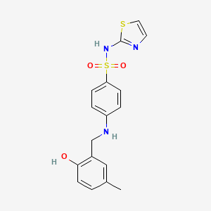 molecular formula C17H17N3O3S2 B3446968 4-[(2-hydroxy-5-methylbenzyl)amino]-N-1,3-thiazol-2-ylbenzenesulfonamide 