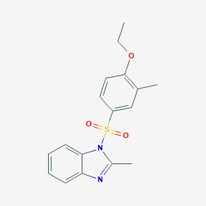molecular formula C17H18N2O3S B344700 1-(4-Ethoxy-3-methylphenyl)sulfonyl-2-methylbenzimidazole CAS No. 717861-14-8