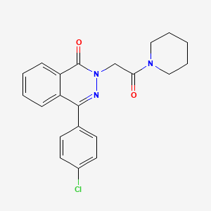 molecular formula C21H20ClN3O2 B3447004 4-(4-chlorophenyl)-2-[2-oxo-2-(1-piperidinyl)ethyl]-1(2H)-phthalazinone 