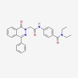 molecular formula C27H26N4O3 B3447011 N,N-diethyl-4-{[(1-oxo-4-phenyl-2(1H)-phthalazinyl)acetyl]amino}benzamide 