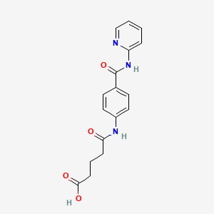 molecular formula C17H17N3O4 B3447033 5-oxo-5-({4-[(2-pyridinylamino)carbonyl]phenyl}amino)pentanoic acid 