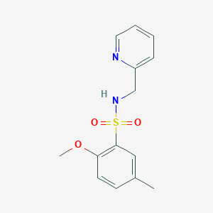 molecular formula C14H16N2O3S B344704 2-Methoxy-5-methyl-N-pyridin-2-ylmethyl-benzenesulfonamide CAS No. 714260-77-2