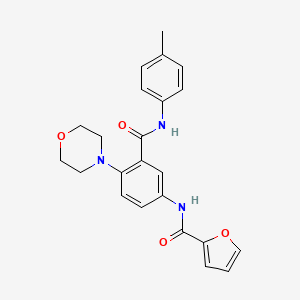 molecular formula C23H23N3O4 B3447041 N-[3-{[(4-methylphenyl)amino]carbonyl}-4-(4-morpholinyl)phenyl]-2-furamide 