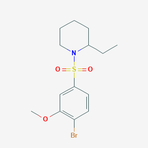 molecular formula C14H20BrNO3S B344705 1-(4-Bromo-3-methoxybenzenesulfonyl)-2-ethylpiperidine CAS No. 881481-05-6