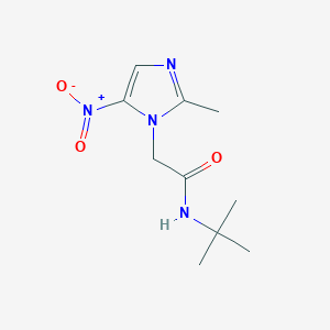 molecular formula C10H16N4O3 B3447077 N-(tert-butyl)-2-(2-methyl-5-nitro-1H-imidazol-1-yl)acetamide 