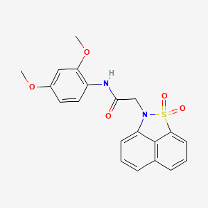 molecular formula C20H18N2O5S B3447079 N-(2,4-dimethoxyphenyl)-2-(1,1-dioxido-2H-naphtho[1,8-cd]isothiazol-2-yl)acetamide 