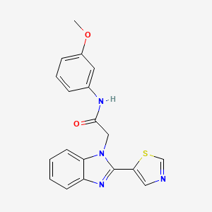 N-(3-methoxyphenyl)-2-[2-(1,3-thiazol-5-yl)-1H-benzimidazol-1-yl]acetamide