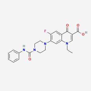 7-[4-(anilinocarbonyl)-1-piperazinyl]-1-ethyl-6-fluoro-4-oxo-1,4-dihydro-3-quinolinecarboxylic acid