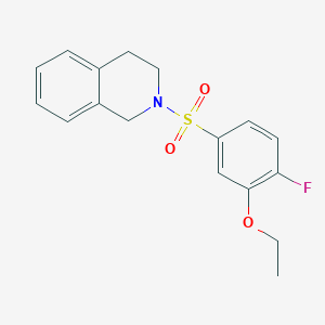 molecular formula C17H18FNO3S B344712 2-(3-ethoxy-4-fluorophenyl)sulfonyl-3,4-dihydro-1H-isoquinoline CAS No. 853902-83-7