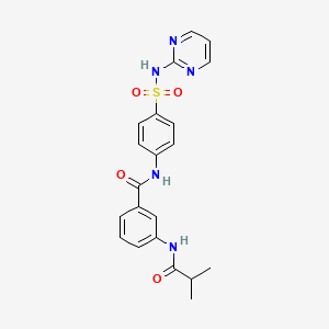 molecular formula C21H21N5O4S B3447140 3-(isobutyrylamino)-N-{4-[(2-pyrimidinylamino)sulfonyl]phenyl}benzamide 