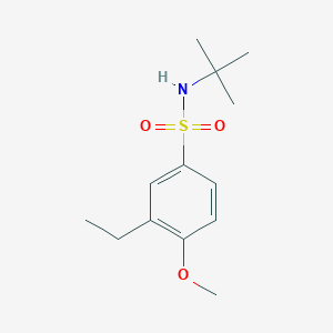 molecular formula C13H21NO3S B344715 N-tert-butyl-3-ethyl-4-methoxybenzenesulfonamide CAS No. 873589-05-0