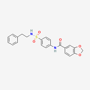 N-(4-{[(2-phenylethyl)amino]sulfonyl}phenyl)-1,3-benzodioxole-5-carboxamide