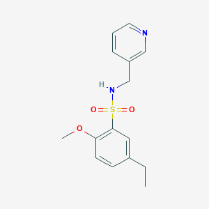 molecular formula C15H18N2O3S B344716 [(5-Ethyl-2-methoxyphenyl)sulfonyl](3-pyridylmethyl)amine CAS No. 873587-32-7