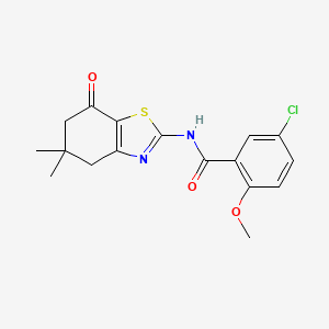 5-chloro-N-(5,5-dimethyl-7-oxo-4,5,6,7-tetrahydro-1,3-benzothiazol-2-yl)-2-methoxybenzamide