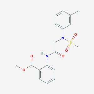 molecular formula C18H20N2O5S B3447175 methyl 2-{[N-(3-methylphenyl)-N-(methylsulfonyl)glycyl]amino}benzoate 