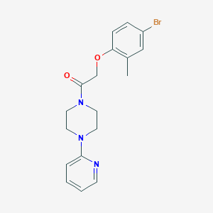 molecular formula C18H20BrN3O2 B3447197 1-[(4-bromo-2-methylphenoxy)acetyl]-4-(2-pyridinyl)piperazine 