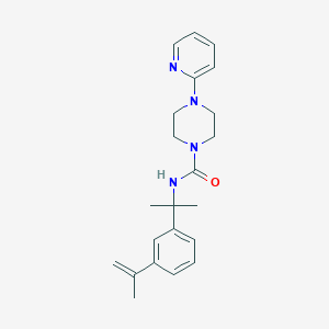 molecular formula C22H28N4O B3447211 N-[1-(3-isopropenylphenyl)-1-methylethyl]-4-(2-pyridinyl)-1-piperazinecarboxamide 