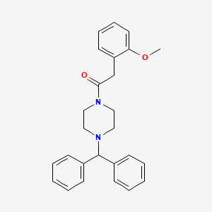 molecular formula C26H28N2O2 B3447217 1-(diphenylmethyl)-4-[(2-methoxyphenyl)acetyl]piperazine 