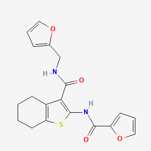 molecular formula C19H18N2O4S B3447232 N-(3-{[(2-furylmethyl)amino]carbonyl}-4,5,6,7-tetrahydro-1-benzothien-2-yl)-2-furamide 