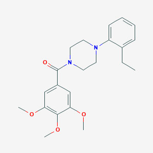 molecular formula C22H28N2O4 B344724 1-(2-Ethylphenyl)-4-(3,4,5-trimethoxybenzoyl)piperazine CAS No. 500532-47-8