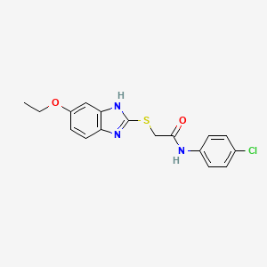 molecular formula C17H16ClN3O2S B3447267 N-(4-chlorophenyl)-2-[(5-ethoxy-1H-benzimidazol-2-yl)thio]acetamide 