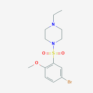 molecular formula C13H19BrN2O3S B344727 1-((5-Bromo-2-methoxyphenyl)sulfonyl)-4-ethylpiperazine CAS No. 873679-92-6