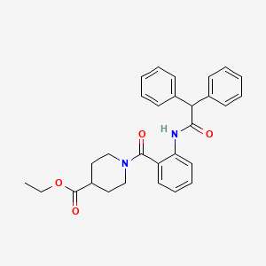 molecular formula C29H30N2O4 B3447275 ethyl 1-{2-[(diphenylacetyl)amino]benzoyl}-4-piperidinecarboxylate 