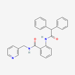 molecular formula C27H23N3O2 B3447294 2-[(diphenylacetyl)amino]-N-(3-pyridinylmethyl)benzamide 
