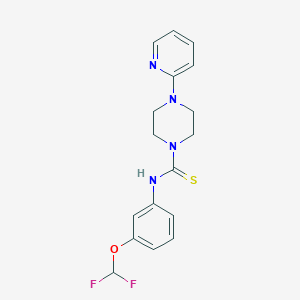 N-[3-(difluoromethoxy)phenyl]-4-(2-pyridinyl)-1-piperazinecarbothioamide