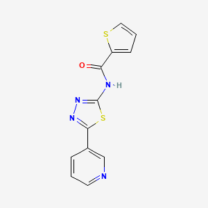 N-[5-(3-pyridinyl)-1,3,4-thiadiazol-2-yl]-2-thiophenecarboxamide