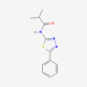 molecular formula C12H13N3OS B3447312 2-methyl-N-(5-phenyl-1,3,4-thiadiazol-2-yl)propanamide 