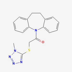 molecular formula C18H17N5OS B3447332 5-{[(1-methyl-1H-tetrazol-5-yl)thio]acetyl}-10,11-dihydro-5H-dibenzo[b,f]azepine 