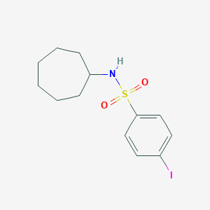 molecular formula C13H18INO2S B344734 N-cycloheptyl-4-iodobenzenesulfonamide CAS No. 1136874-86-6