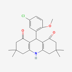 molecular formula C24H28ClNO3 B3447363 9-(5-chloro-2-methoxyphenyl)-3,3,6,6-tetramethyl-3,4,6,7,9,10-hexahydro-1,8(2H,5H)-acridinedione 