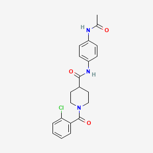 N-[4-(acetylamino)phenyl]-1-(2-chlorobenzoyl)-4-piperidinecarboxamide