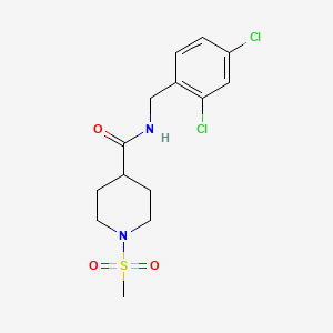 molecular formula C14H18Cl2N2O3S B3447378 N-(2,4-dichlorobenzyl)-1-(methylsulfonyl)-4-piperidinecarboxamide 