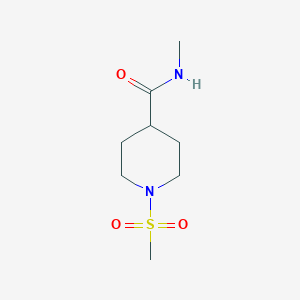 molecular formula C8H16N2O3S B3447391 N-methyl-1-(methylsulfonyl)-4-piperidinecarboxamide 