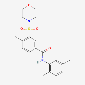 molecular formula C20H24N2O4S B3447399 N-(2,5-dimethylphenyl)-4-methyl-3-(morpholin-4-ylsulfonyl)benzamide 